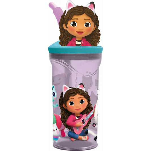 3D Gabby's Doll House Figurine Tumbler - 360ml