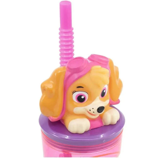 3D Paw Patrol Figurine Tumbler - 360ml Pink